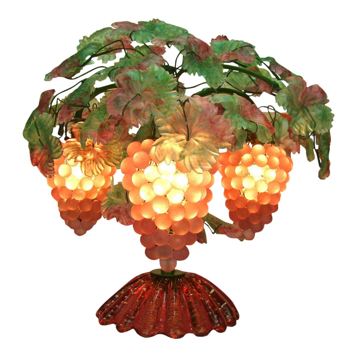 Rare Large Antique Art Deco Italian Murano Glass Grapes