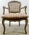 1950s French Provincial Louis XV Style Cane Back With Plaid Upholstery Chair, a Pair For Sale - Image 5 of 16
