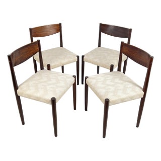 C. 1970s Poul Volther for Frem Rojle Danish Rosewood Dining Chairs - Set/4 For Sale