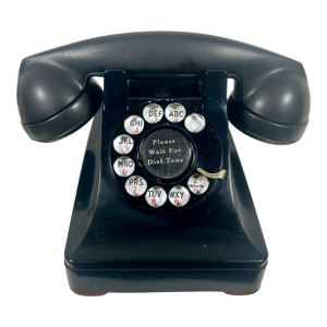 Vintage 1940s Western Electric Model 302 Black Rotary Desk Phone