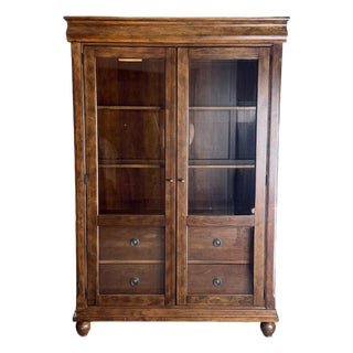 Liberty Furniture Solid Wood Lighted Display Cabinet For Sale