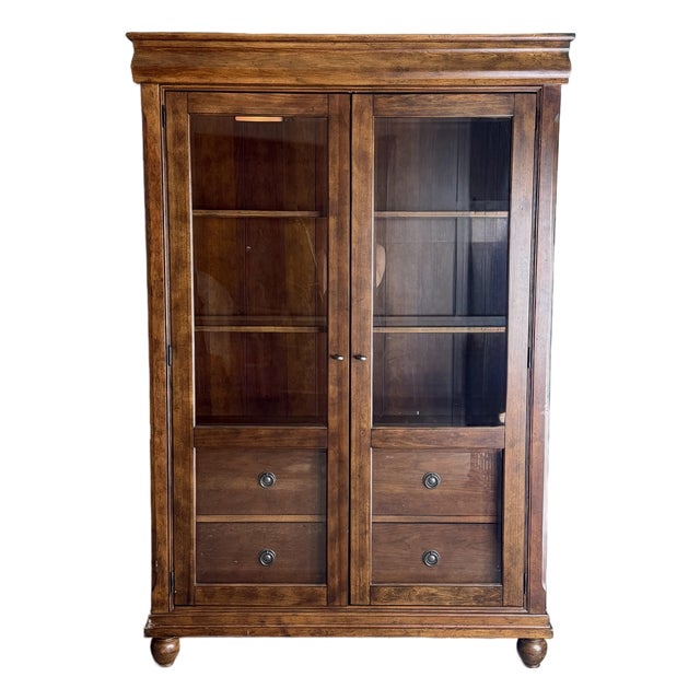 Liberty Furniture Solid Wood Lighted Display Cabinet For Sale