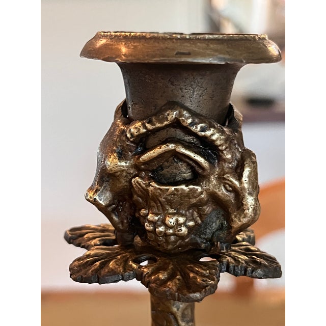 Vintage Arthur Court Candle Opera Figural Lion & Serpent Candlestick, 12.5” For Sale - Image 11 of 12