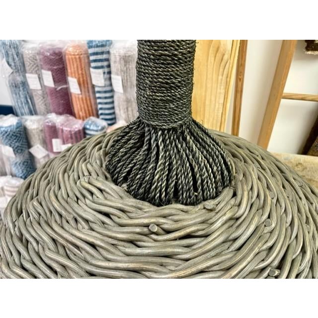 2010s Woven Wicker Oversize Light Pendant For Sale - Image 5 of 8