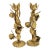 Vintage Italian Gold Gilded Tole Candlesticks For Sale