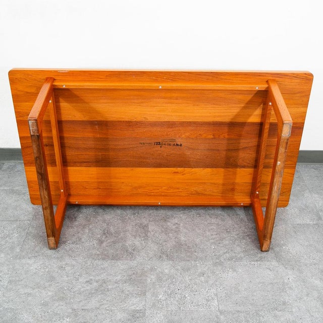 1960s 1960s Mid Century Danish Modern Coffee Table Rectangular Solid Teak Niels Bach Randers For Sale - Image 5 of 12