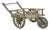 Weathered Wooden Cart with Three Wheels For Sale