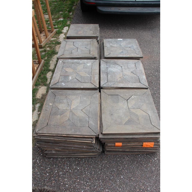 19th Century Star-Patterned Wood Parquet Tiles, Set of 70 For Sale - Image 8 of 10