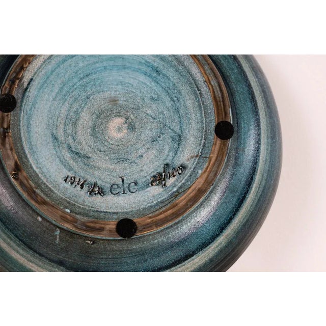 Mid-Century Modern Italian Decorative Ceramic Plate by Giuseppe Rossicone, 1970s For Sale - Image 3 of 5