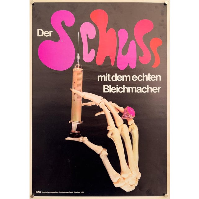 The Shot with the Real Bleach Original Industrial Poster, 1970 For Sale - Image 9 of 9