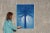Art Deco 2020 Cairo Citadel Palm, Hand-Painted Cyanotype Print on Watercolor Paper For Sale - Image 3 of 12