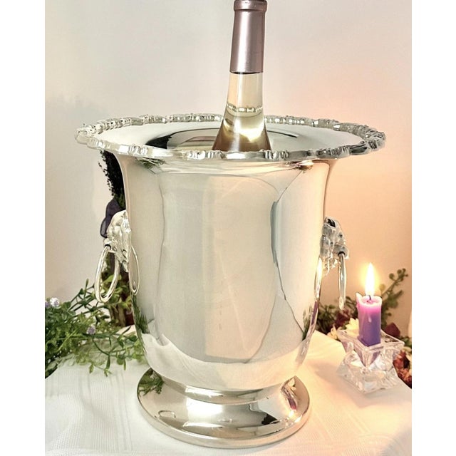 Mid 20th Century Mid 20th Century Champagne Bucket Leonard Silver Plated Wine Chiller / Ice Bucket For Sale - Image 5 of 9