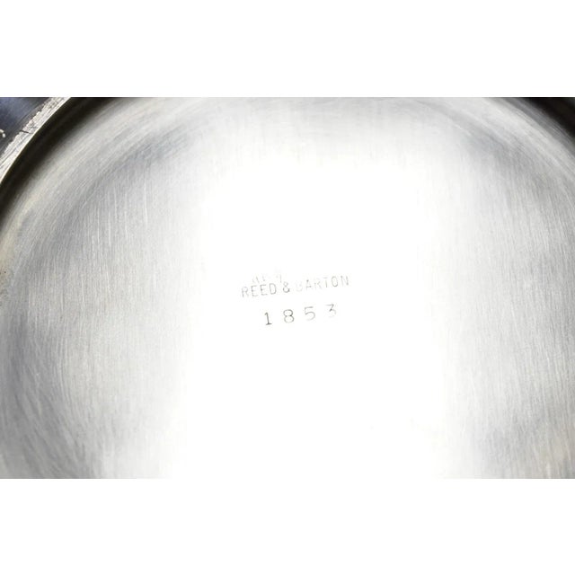 Mid 20th Century Reed & Barton 1853 Modern Silver Plated Scalloped 14" Round Dish Serving Platter For Sale - Image 10 of 11