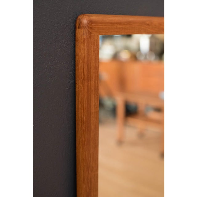 Vintage Sculptural Danish Teak Hanging Wall Mirror by Nordisk Andels-Eksport For Sale In Monterey, CA - Image 6 of 14