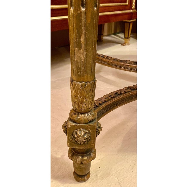 Maison Jansen, Louis XVI Center Table, Marble, Giltwood, France, 20th C. For Sale - Image 11 of 18