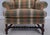 Southwood Plaid Upholstered Country Wing Chair & Ottoman For Sale In Philadelphia - Image 6 of 18