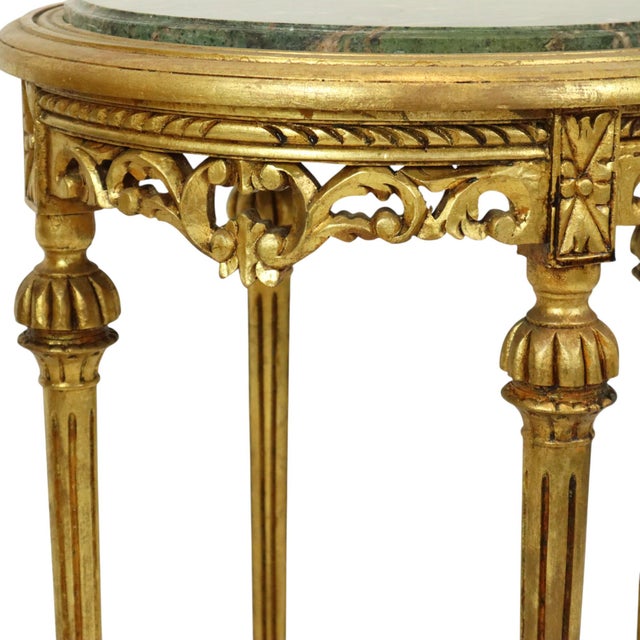 Antique Empire French Side Tables Plant Tables in Marble, 1890s, Set of 2 For Sale - Image 4 of 18