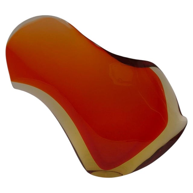 Glass Large Mid-Century Modern Murano "Sommerso" Art Glass Sparrow Sculpture, Italy For Sale - Image 7 of 9