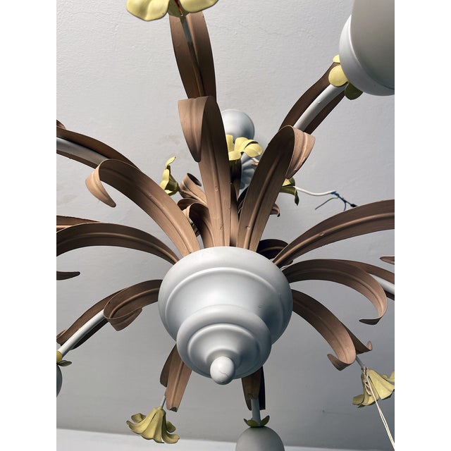 Iron Pendant Chandelier, 1980s For Sale - Image 6 of 7