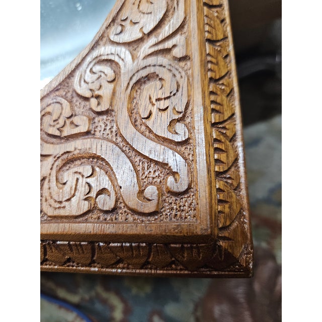 Mid-Century Modern Vintage Hand Carved/Crafted Mirror For Sale - Image 3 of 3