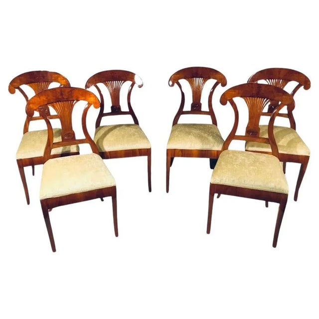 Wood Biedermeier Chairs, 1820s, Set of 6 For Sale - Image 7 of 7