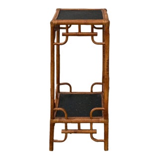Bamboo Planter Stand Vintage Hollywood Regency Chinoiserie Tall Coastal For Sale