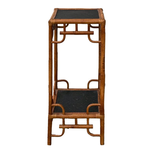 Bamboo Planter Stand Vintage Hollywood Regency Chinoiserie Tall Coastal For Sale
