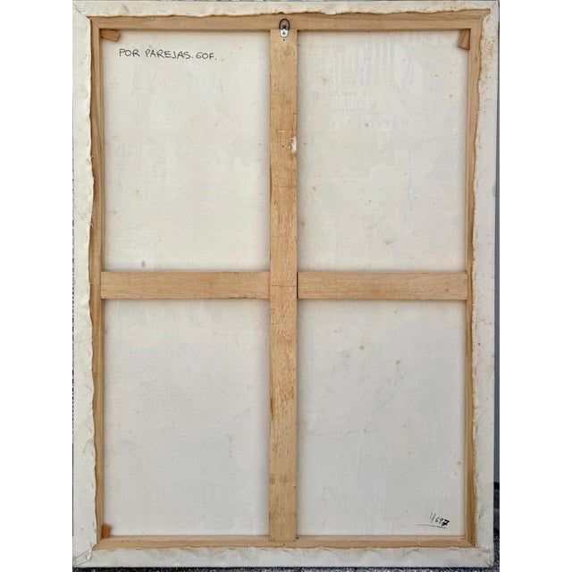 Textile Jordi Prat Pons, Large Spanish Pop Art Catalan Mixed Media Collage Painting Jordi Prat Pons, 1995-2002 For Sale - Image 7 of 15