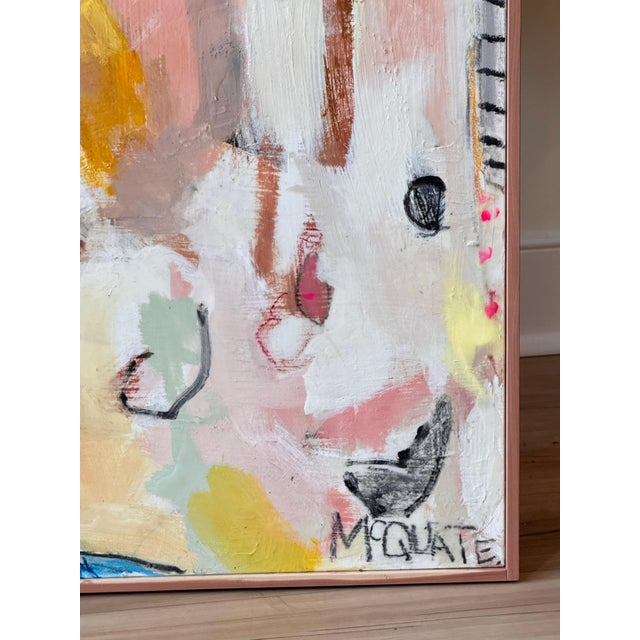 Abstract Large Mixed Media Abstract Painting by Virginia Artist Mary McQuate For Sale - Image 3 of 5
