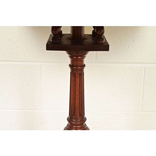 Brown Smith & Watson Georgian Mahogany and Burl Wood Pedestal Tea Table For Sale - Image 8 of 14