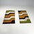 1970s Modern Italian Rectangular Rugs with Wavy Decorations in Green and Orange, 1970s, Set of 2 For Sale - Image 5 of 18