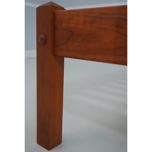 Wood Scott Jordan Queen Size Cherry Sharker ½ Moon Bed For Sale - Image 7 of 15