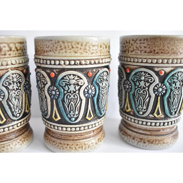 Mid-Century Modern Mid-Century Gerz West German Ceramic Tumblers - Set of 4 For Sale - Image 3 of 7