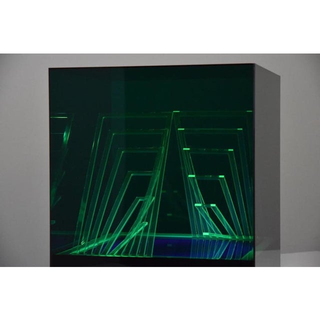 Teos Cube Illuminated Sculpture by James Rivière, 1970 For Sale - Image 6 of 14