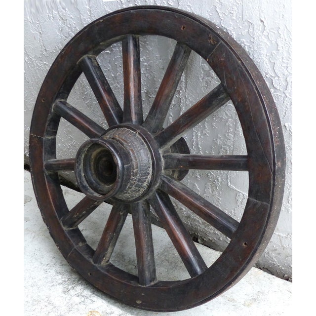 Antique Forged Steel Wagon Wheel | Chairish