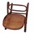 Brown Antique Vienna Secession Dark Bent Oak & Cane Rocking Foot Stool Attributed to Thonet No.7001 For Sale - Image 8 of 8