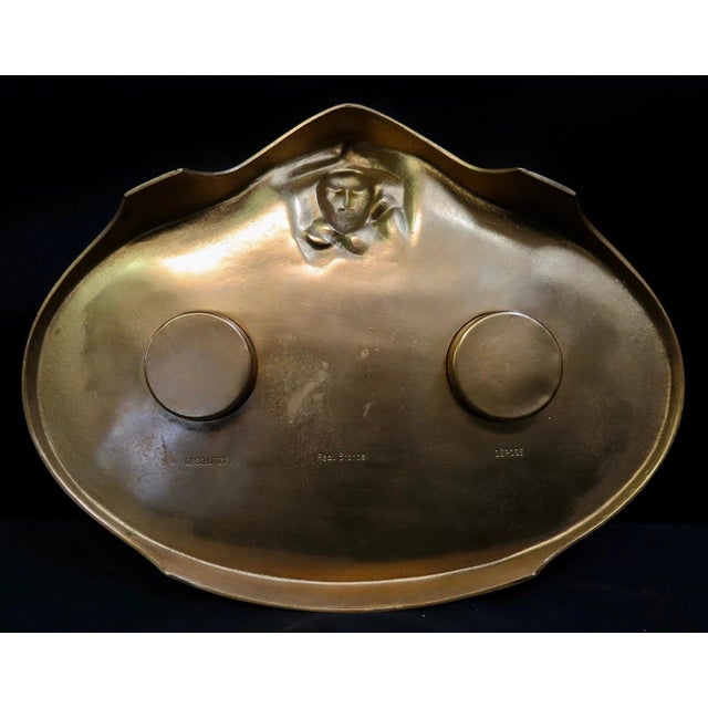 Vintage Period Art Nouveau Bronze Inkwell For Sale In New York - Image 6 of 7