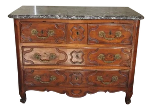 Louis XV Period and Signed Walnut Commode