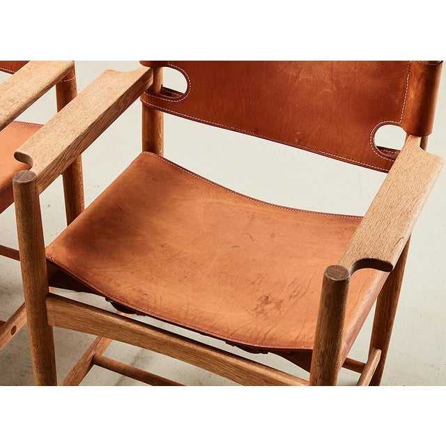Wood Spanish Model 3238 Dining Chairs by Børge Mogensen for Fredericia Stole Fabrik, Denmark, 1964, Set of 2 For Sale - Image 7 of 13