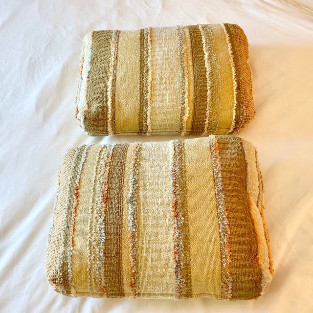 Mid 20th Century Mid-Century Boho Chic Kilim Accent Decorative Pillows - A Pair. For Sale - Image 5 of 8
