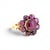 Antique Victorian 14k Gold Daisy Cluster Ring — Natural Rhodolite Garnets, Size 8 For Sale - Image 4 of 6
