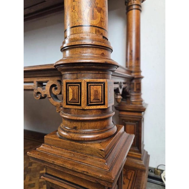 Brown 19th Century Neo-Renaissance Three-Tiered Sideboard For Sale - Image 8 of 16