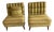 1960s Pair of Midcentury Modern Slipper Upholstered Chairs For Sale