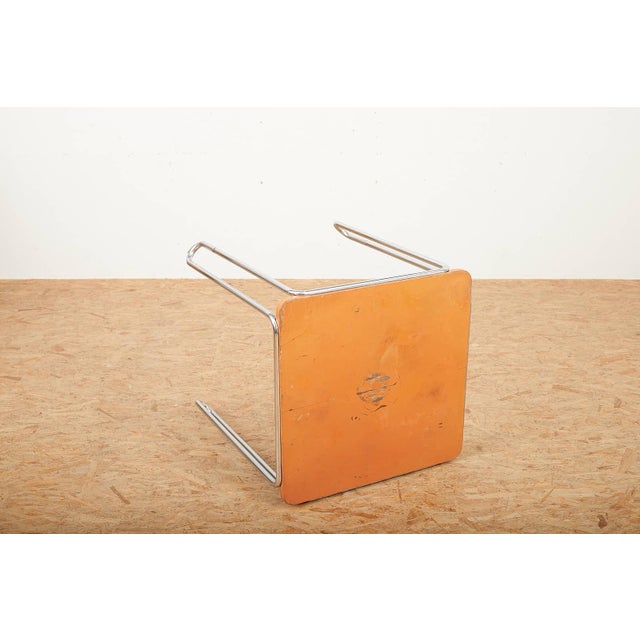Loop Table B10 in Chrome-Plated Tubular Steel and Peach-Colored Lacquered Plywood by Marcel Breuer, 1927 For Sale - Image 9 of 14