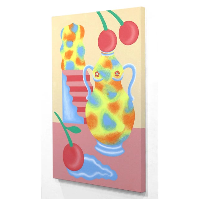 Textile "Cherry Bliss" Original Artwork by Amy Tai For Sale - Image 7 of 11