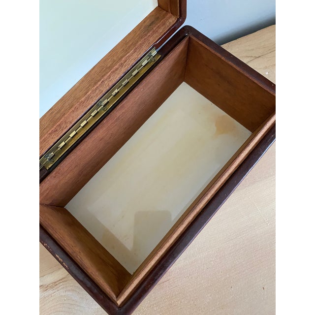 Animal Skin Mid 20th Century Red Leather Humidor Box For Sale - Image 7 of 8