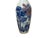 Blue Oriental Small Blue White Flower Bird Graphic Porcelain Art Vase 1 For Sale - Image 8 of 10