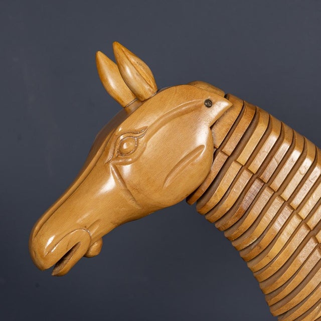 Vintage 20th Century English Articulated Wooden Horse, 1960s For Sale - Image 15 of 18
