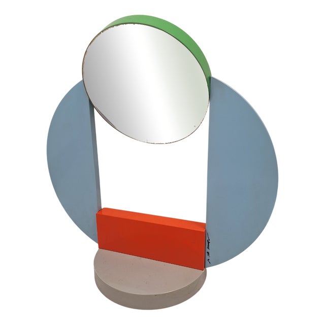 Limited Edition for Donna Magazine Lacquered Wood Table Mirror from Michele De Lucchi, 1984 For Sale