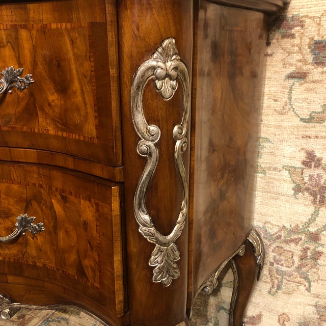 Italian Two Drawer Shaped Chest of Drawers For Sale In Dallas - Image 6 of 12